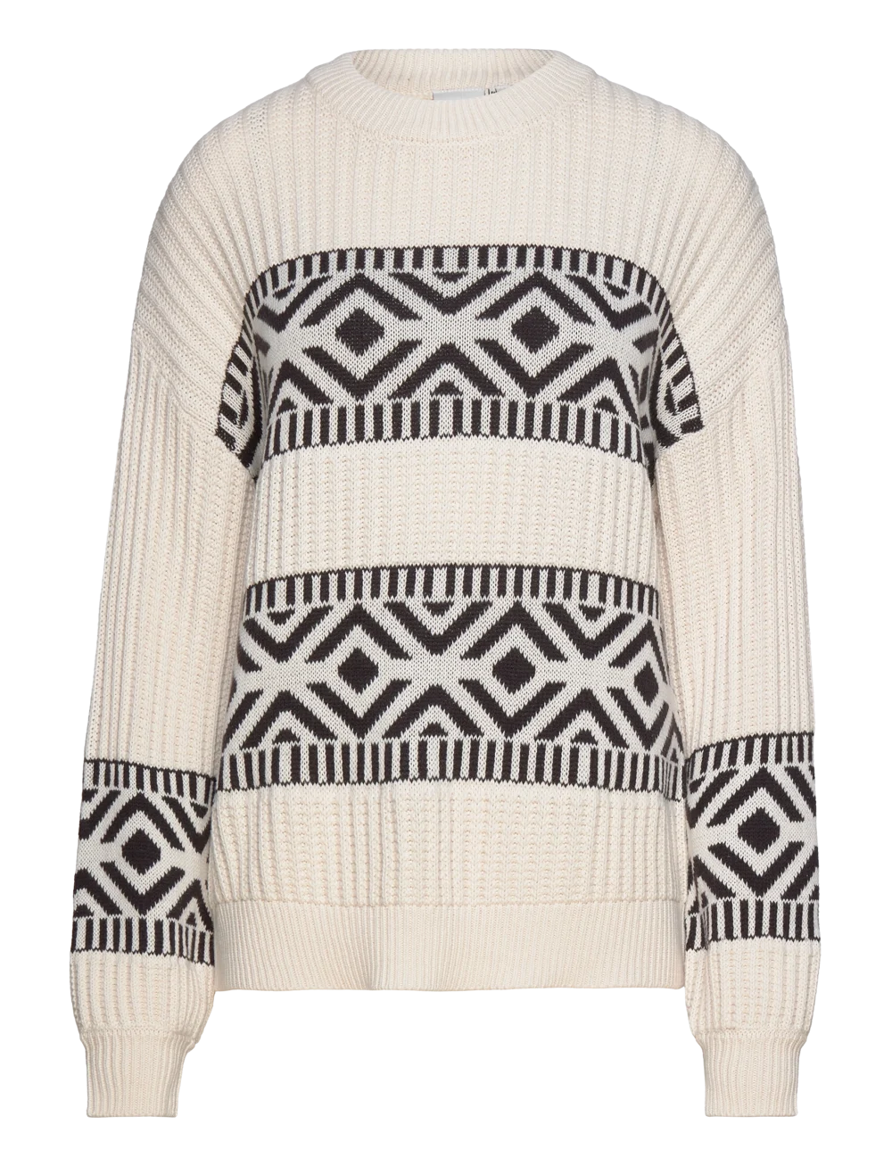 BARISA LS KNIT JUMPER - Birch/Black