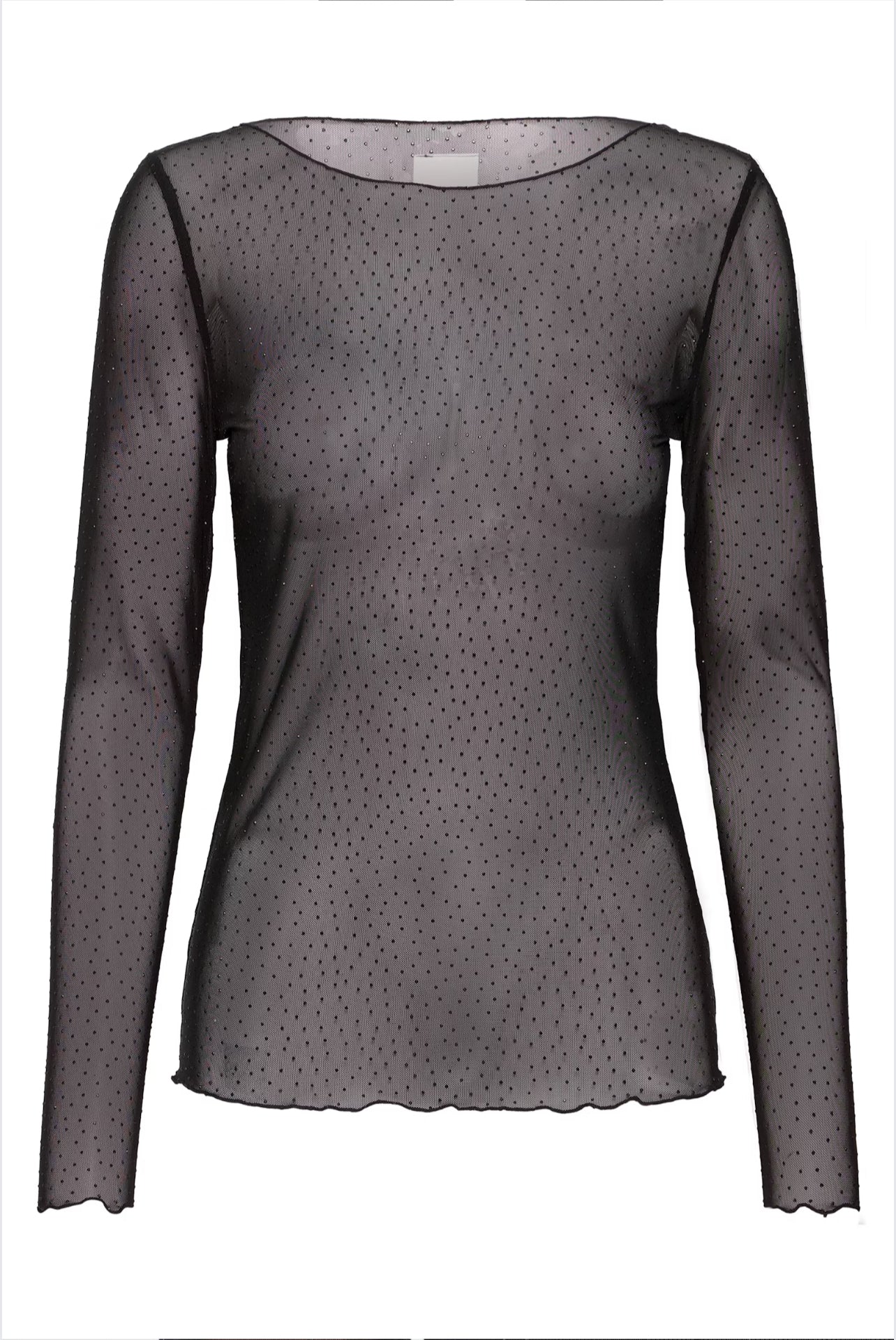 NOVIOLA LS MESH TOP - Black