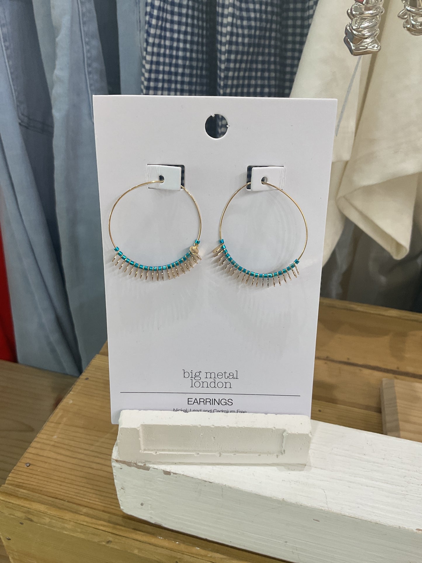 Gold and blue hoops