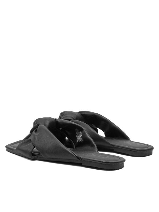 MILLIE-4 KNOT PU SANDAL - Black