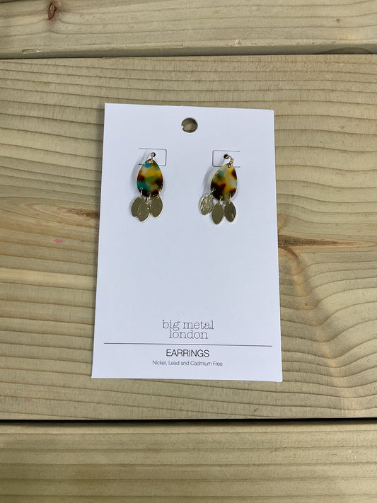 Tortoise shell resin earrings