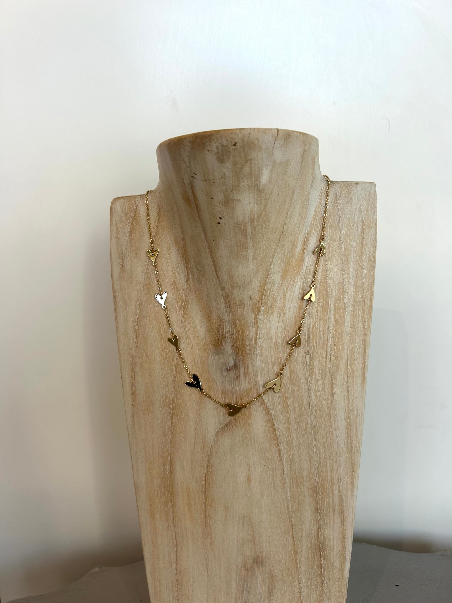 Multi Heart Necklace - Gold