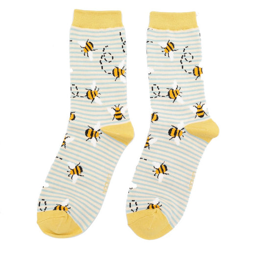 Bamboo Socks - Blue Bumble Bee