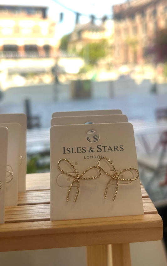 Bow Earrings- Gold