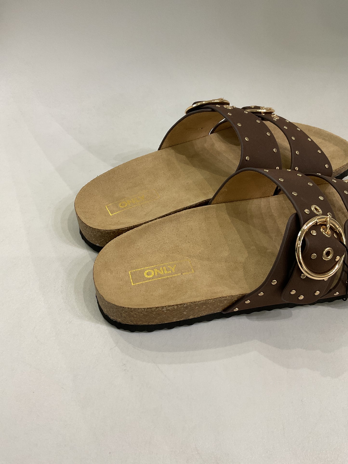 Stud Buckle Sandal - Chocolate Brown