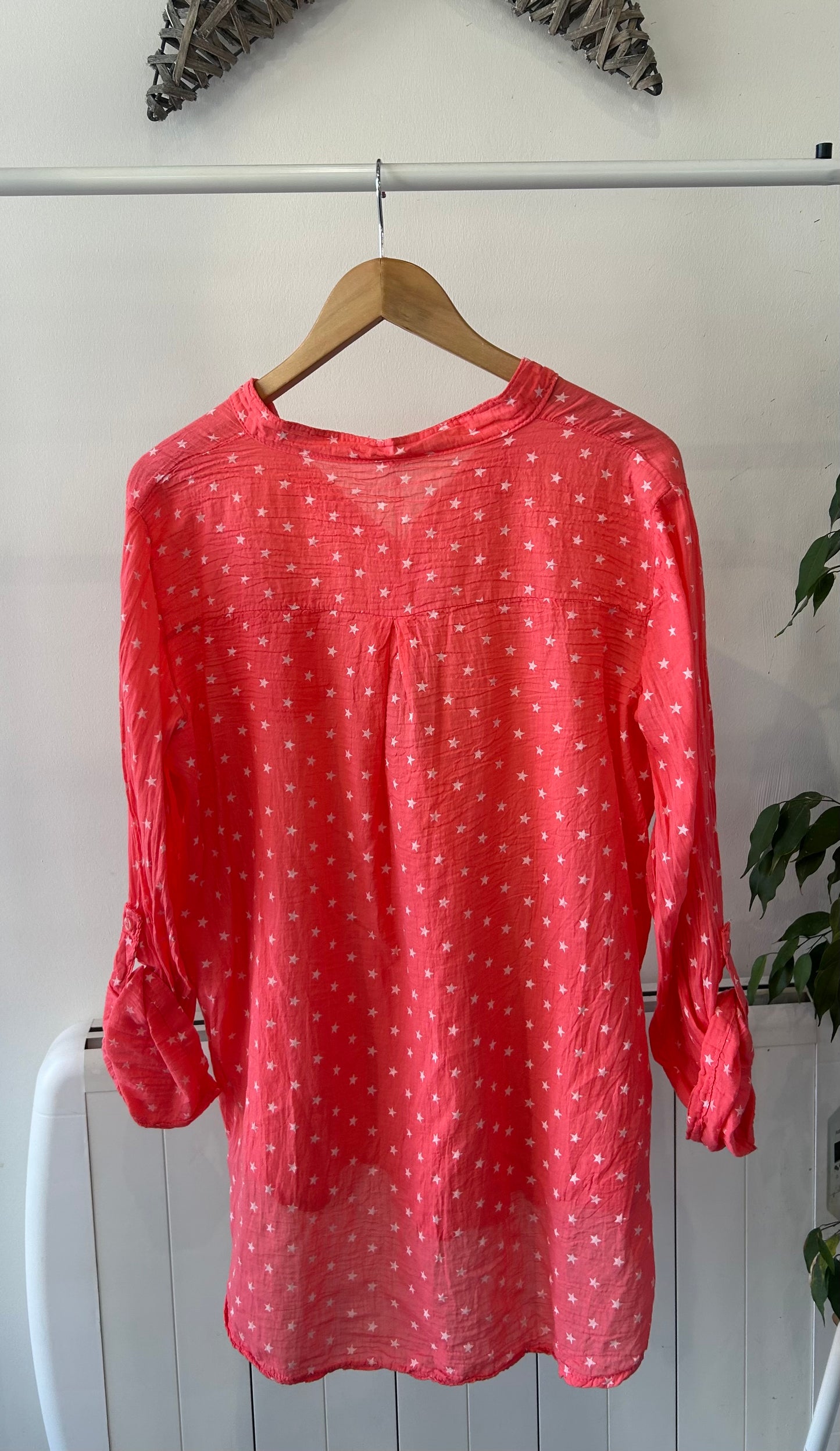 STAR TEXTURED SHIRT - Pink