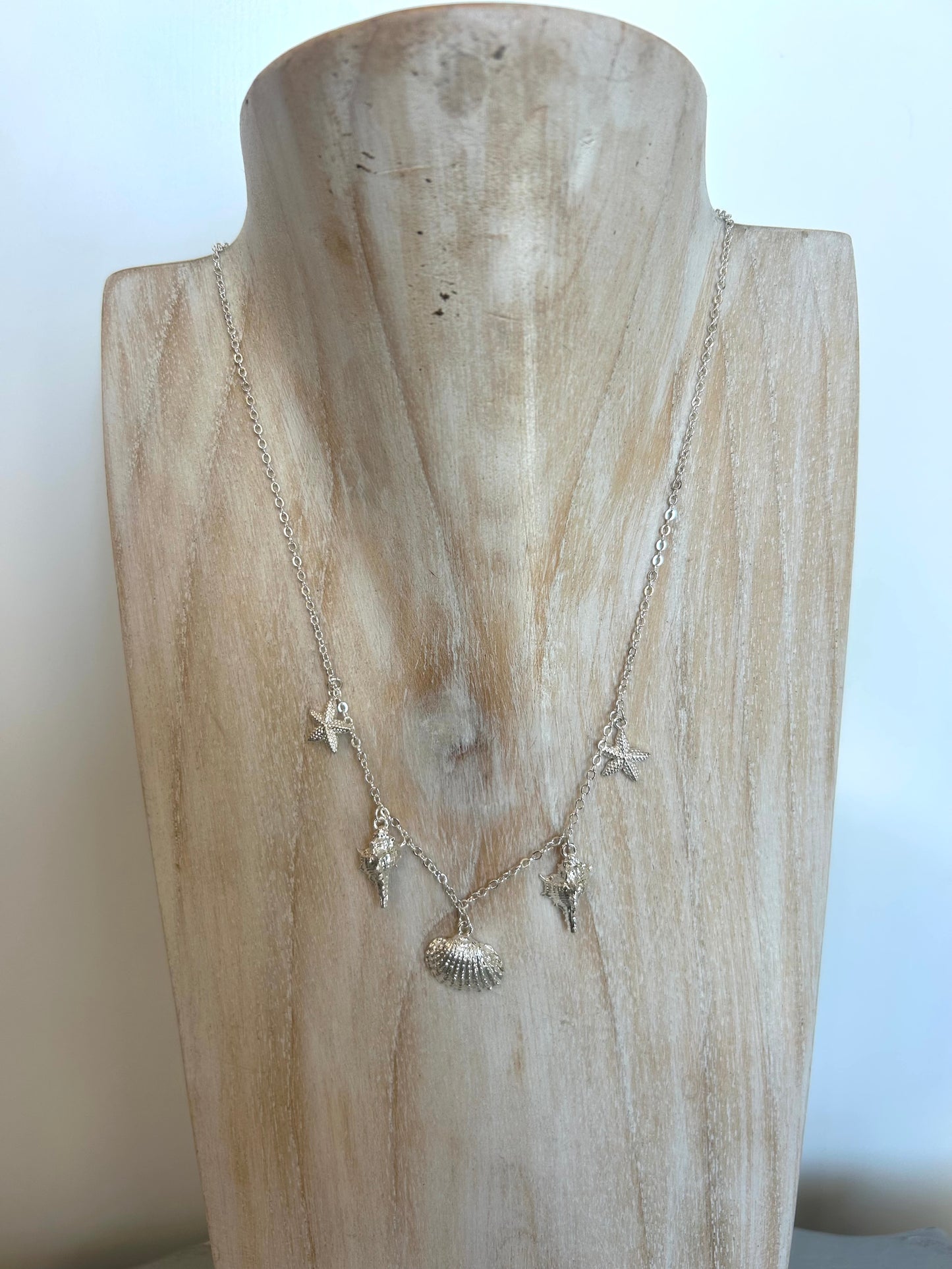 Assorted Shell Necklace - Silver