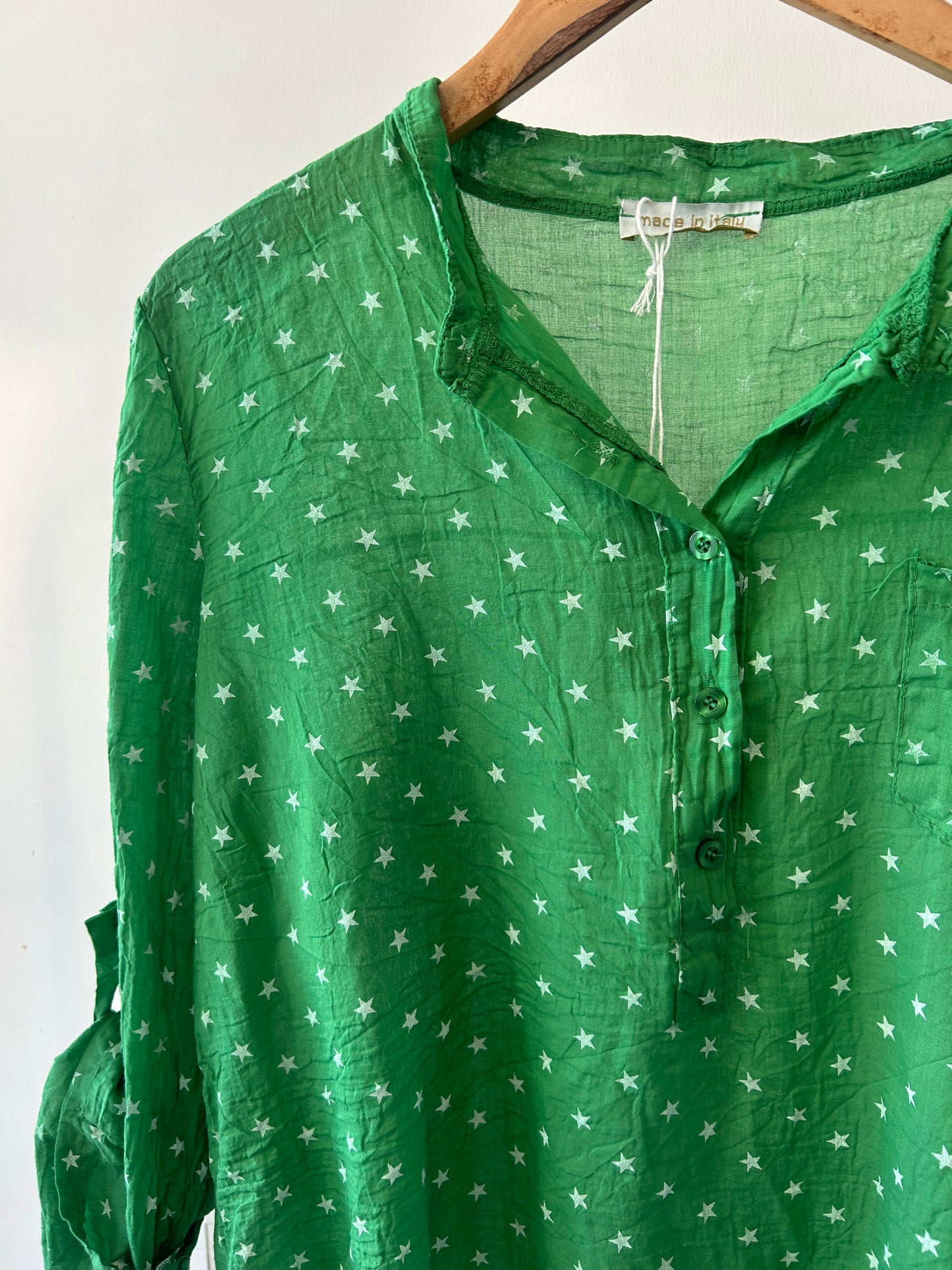 STAR TEXTURED SHIRT - Green