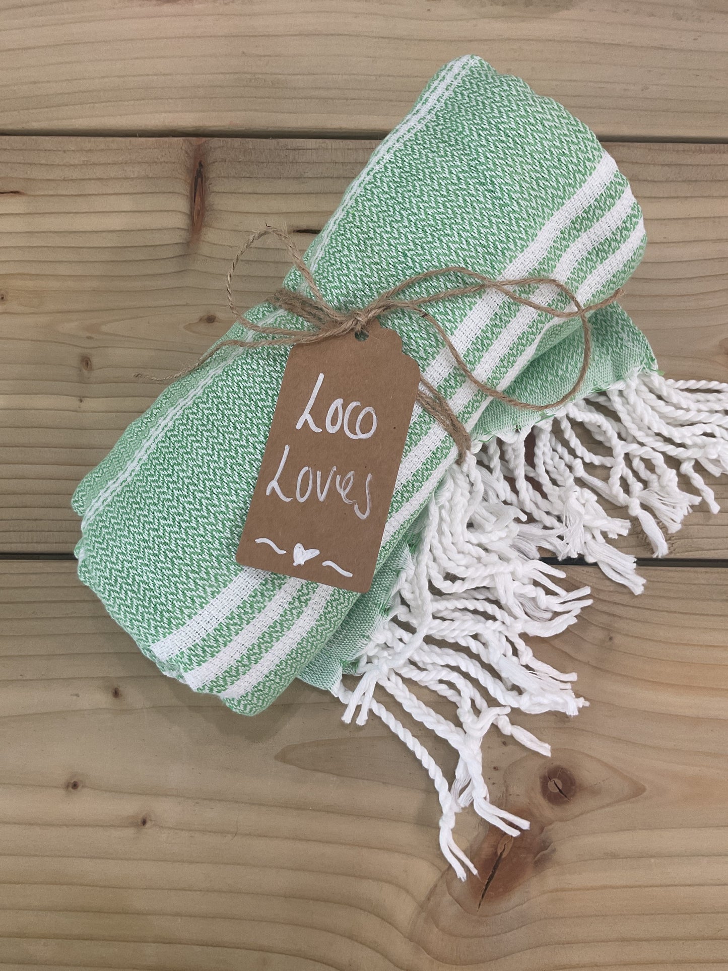Cotton Turkish Towel / Blanket - Green