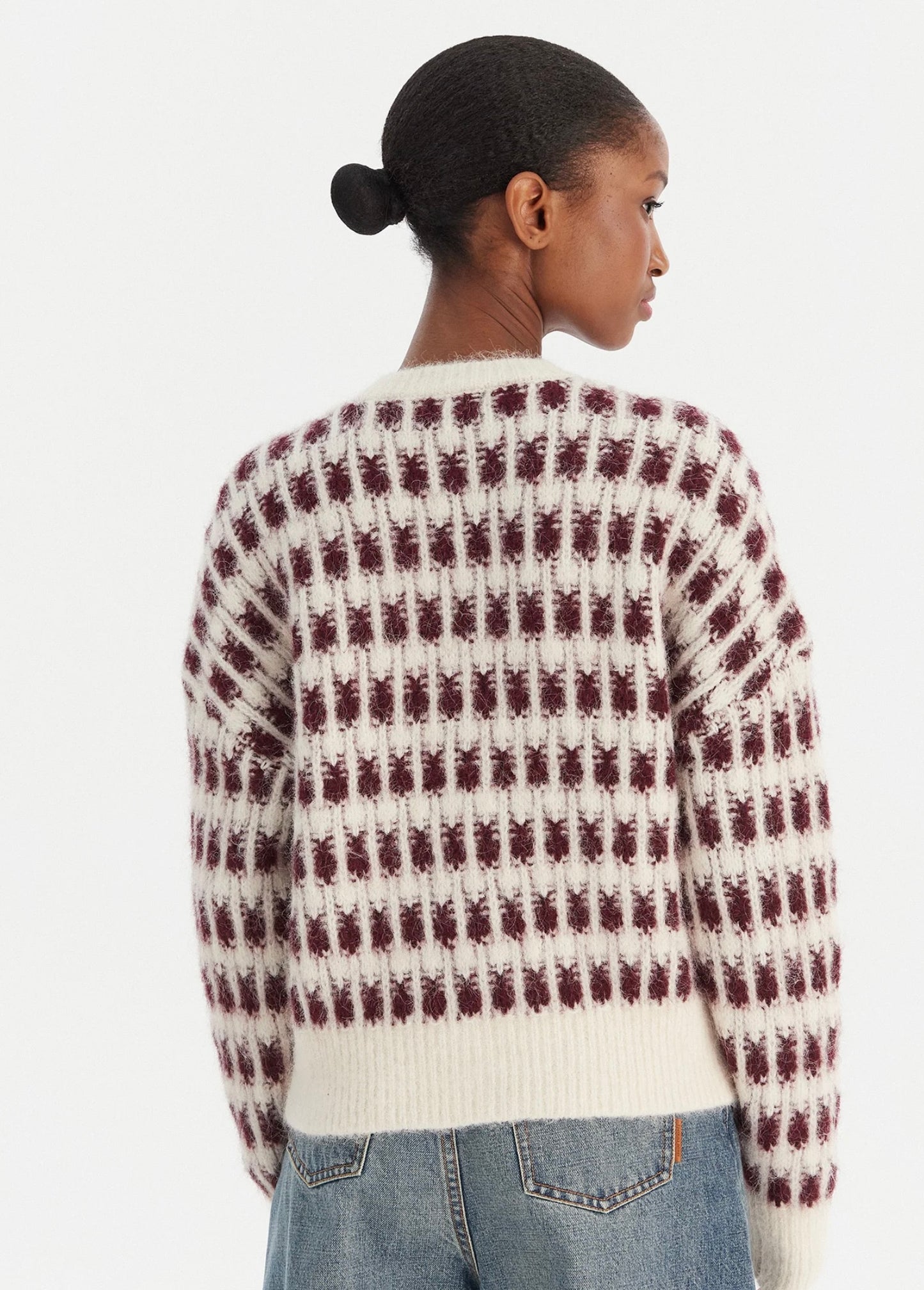 LISA CARDIGAN - Birch / Wine