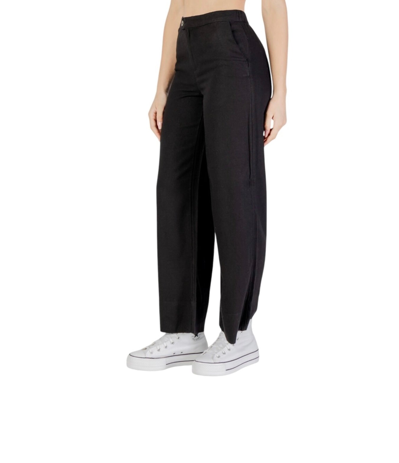 CARO HW LINEN TROUSER - Black