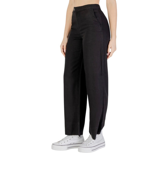 CARO HW LINEN TROUSER - Black