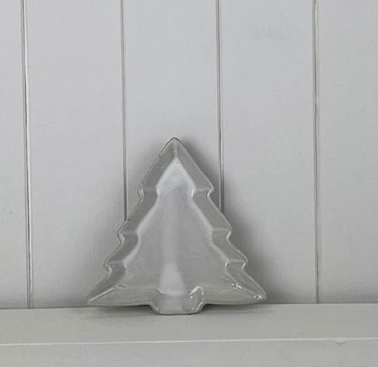 Small Ceramic Tree Dish - White/Grey