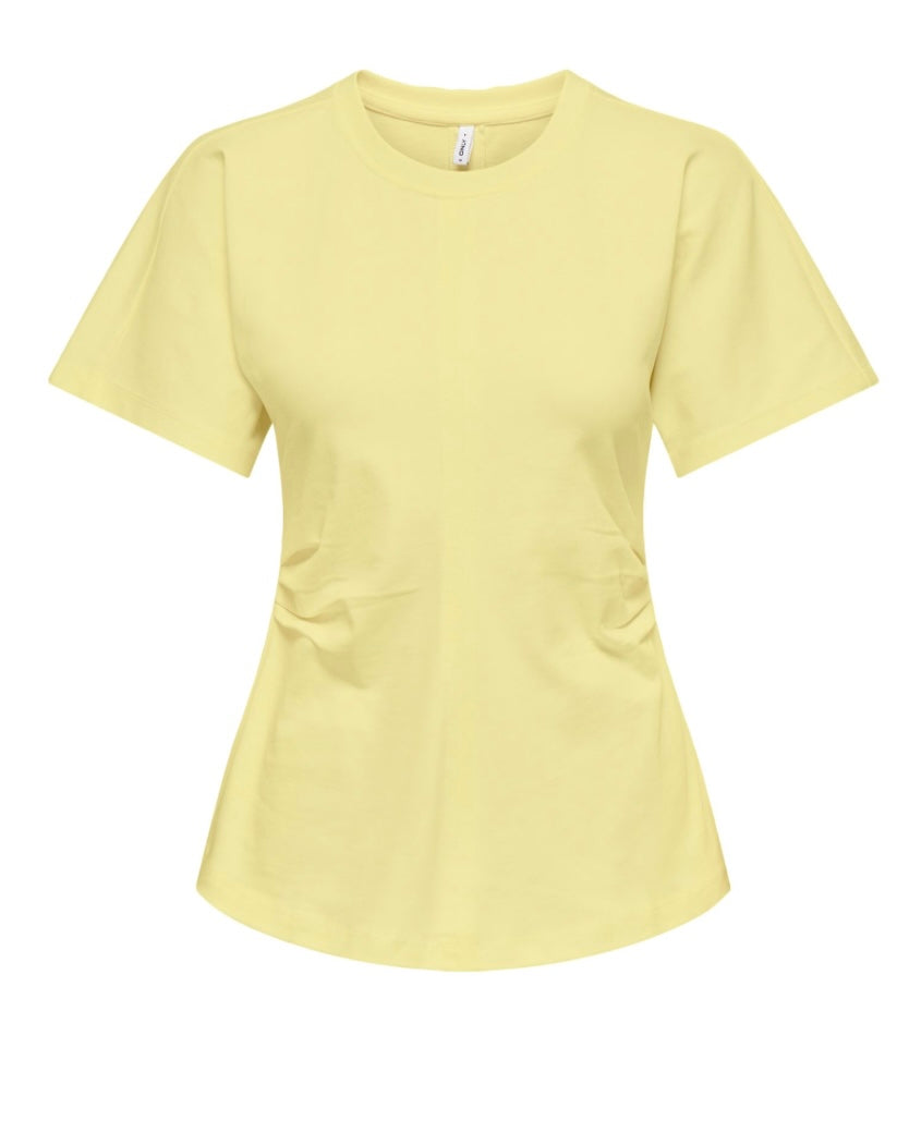 MARIE S/S RUCHING TOP - Sunlight