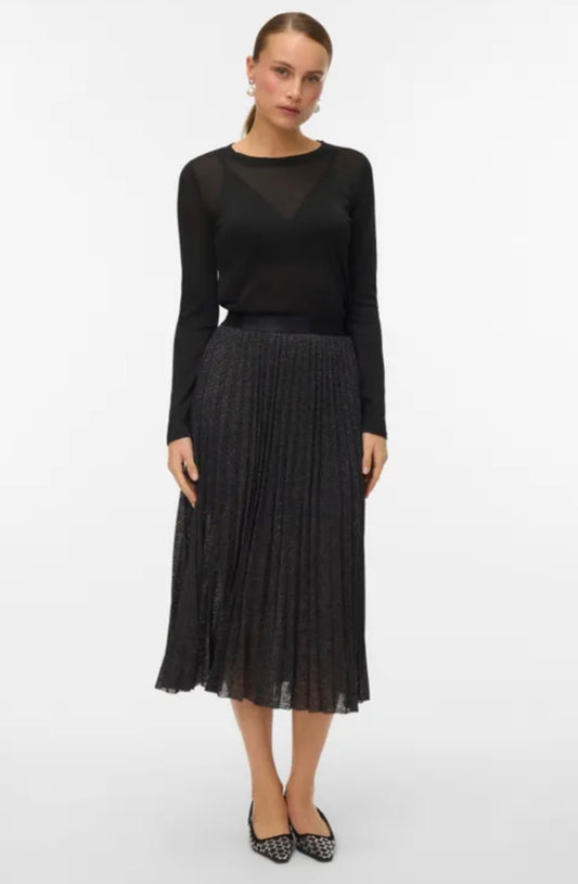 HENLEY MW 7/8 SKIRT - Black / Silver