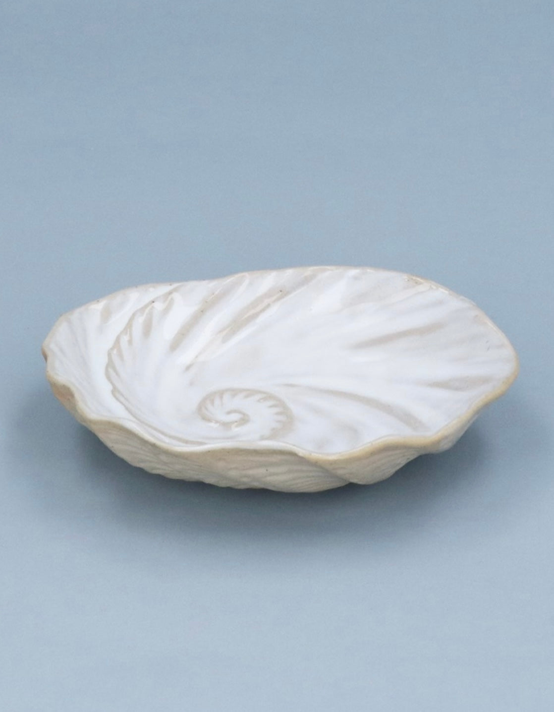 White Spiral Shell Trinket Dish