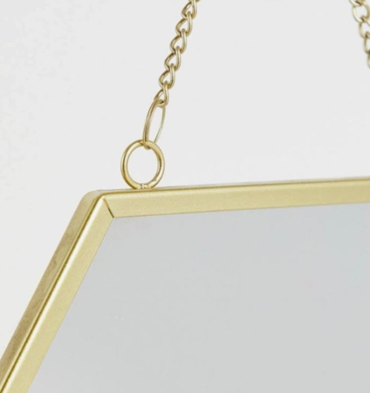 Gold Hexagon Mirror