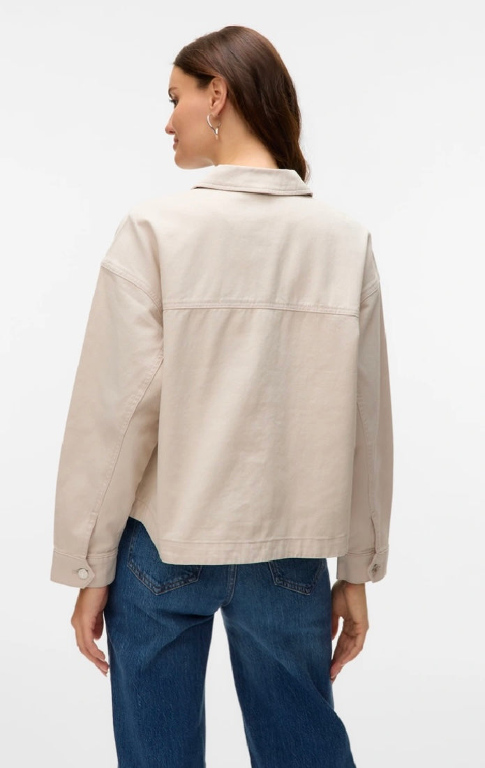 JAMIE Denim Shacket - Birch