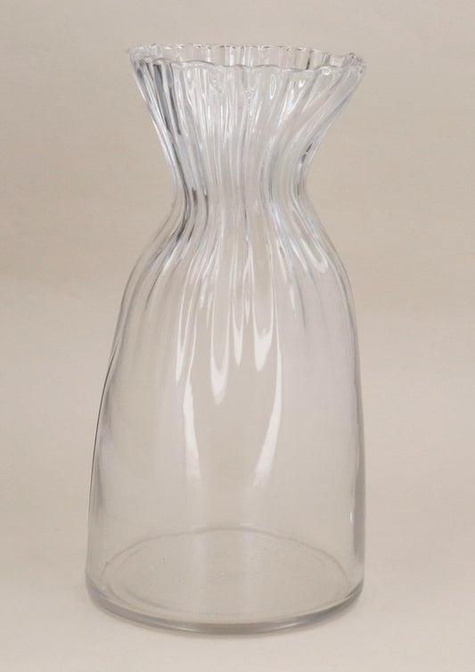 Glass Vase - Clear Scrunch