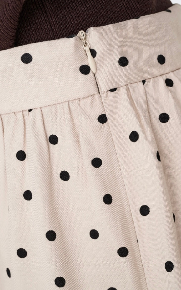 ARIS Pull Up Long Skirt - Pumice/Dot