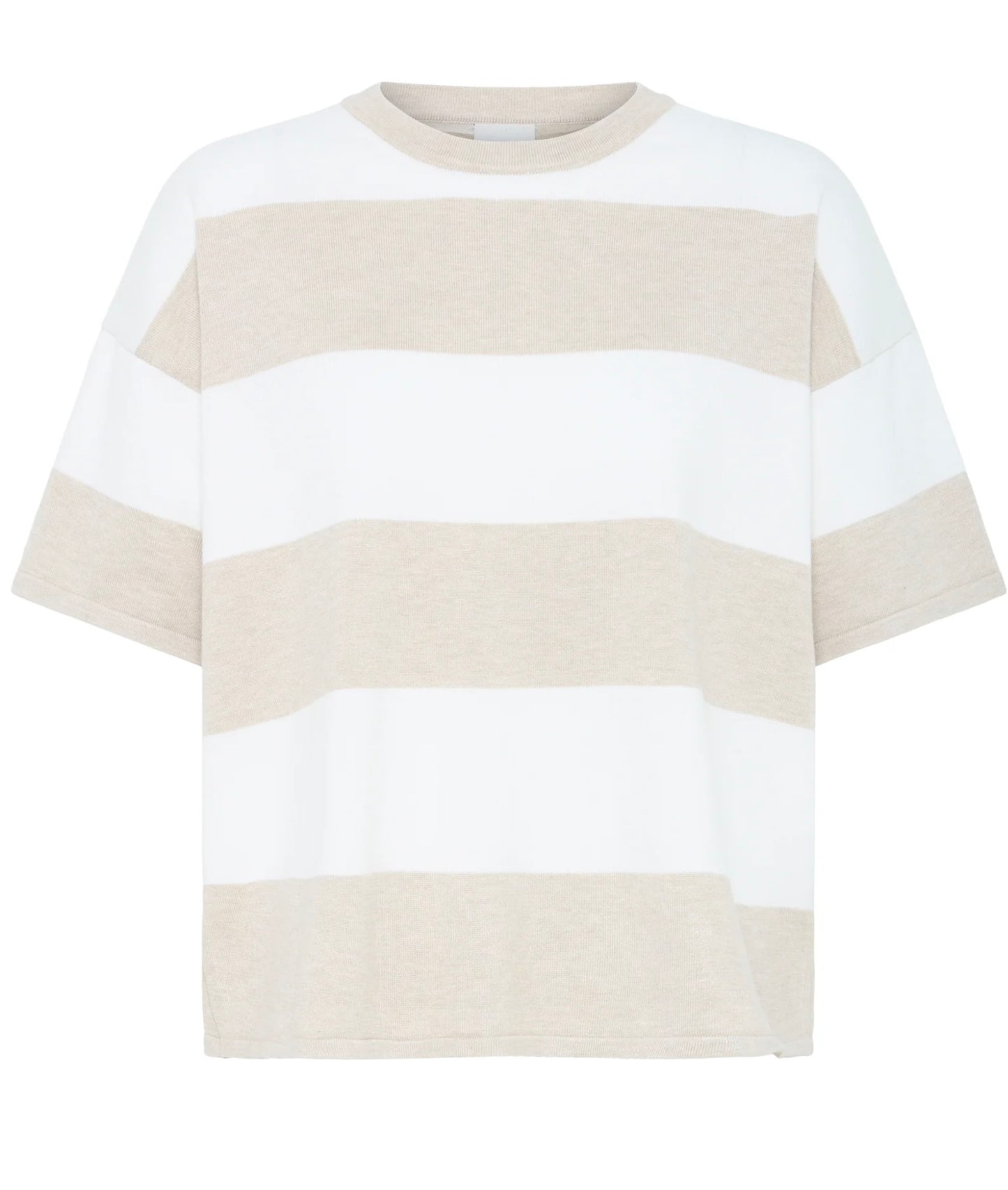 IHLULS WIDE STRIPE PULLOVER - Oatmeal