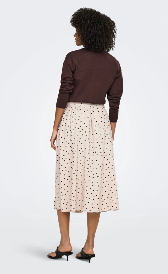 ARIS Pull Up Long Skirt - Pumice/Dot
