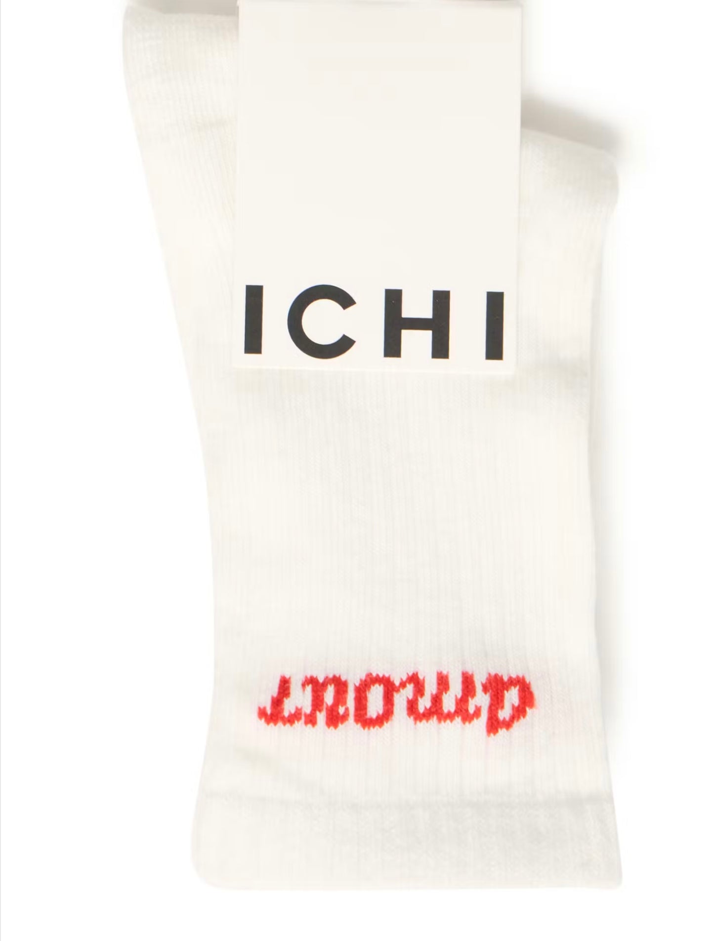 IAFRAKA SOCKS - Cloud Dancer / Red