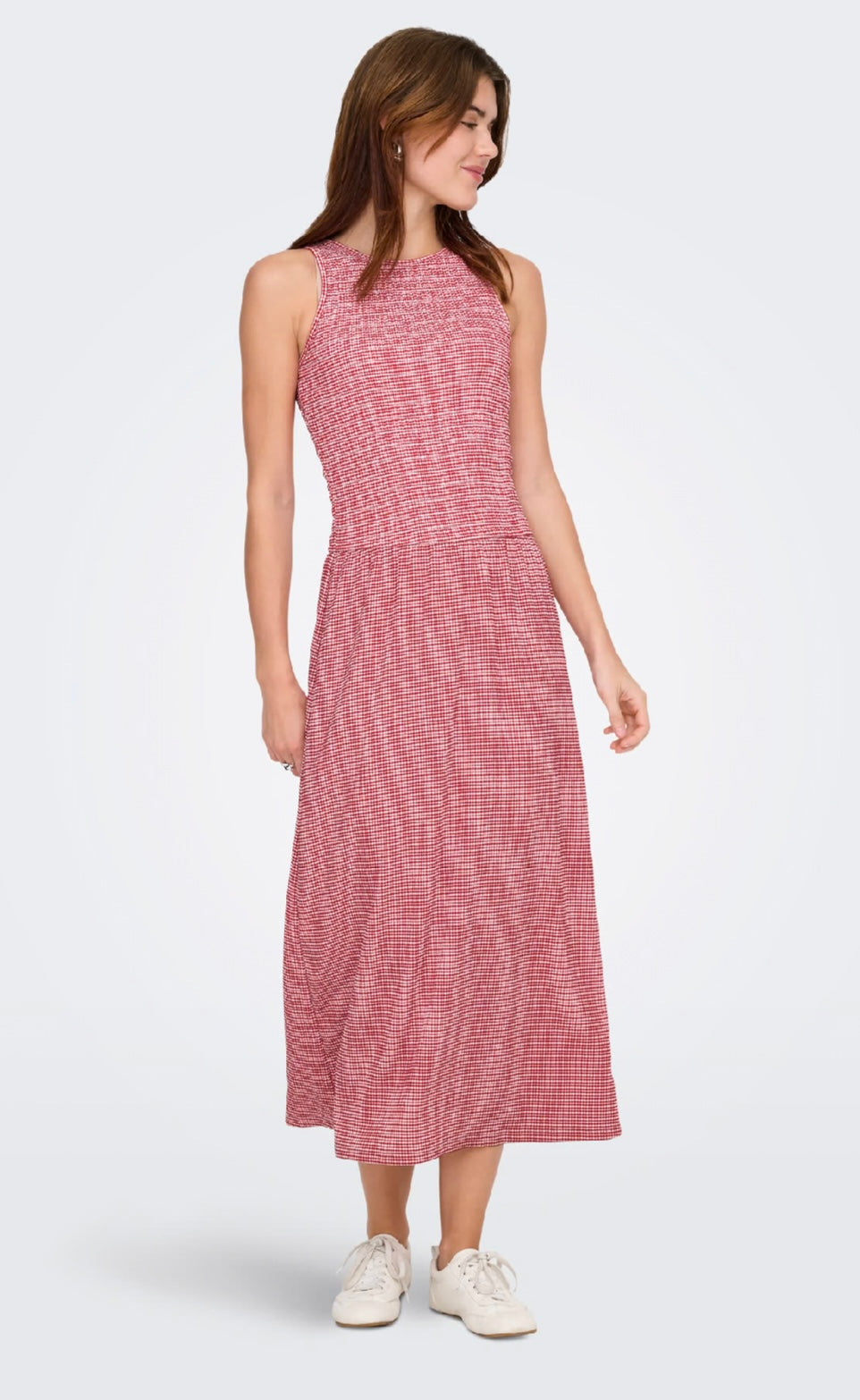 CELLE SMOCK DRESS - Cherry