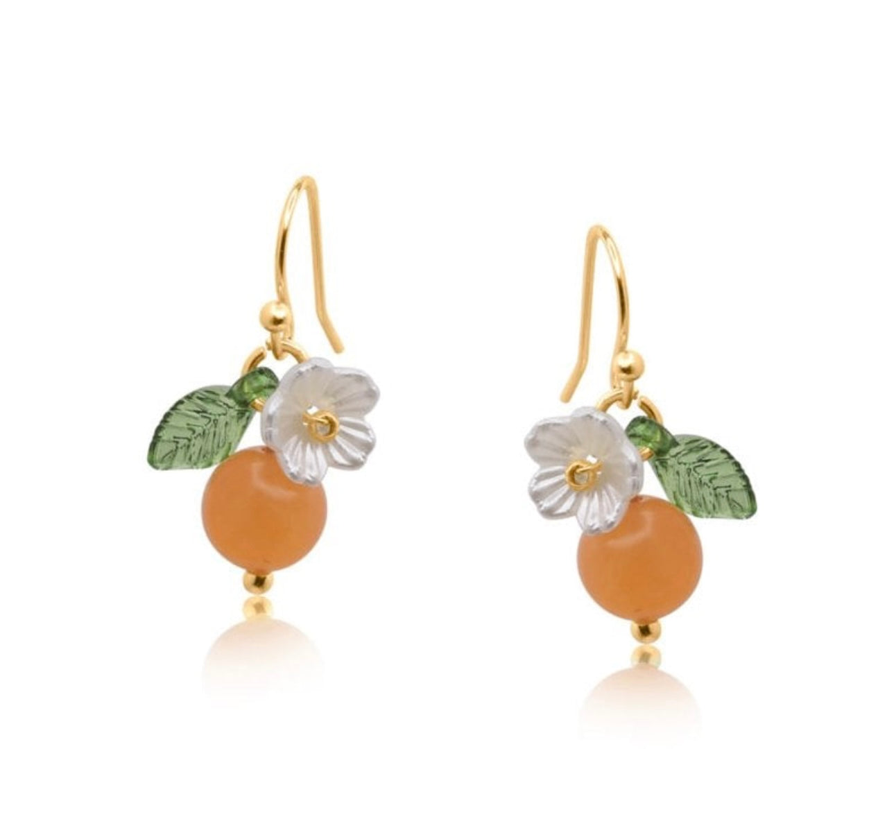 Orange Drop Earrings