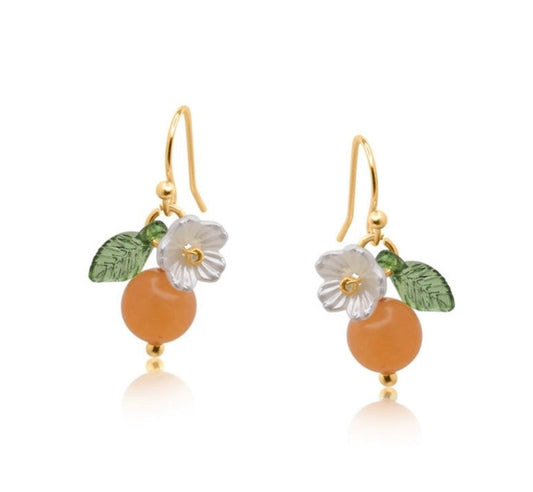 Orange Drop Earrings
