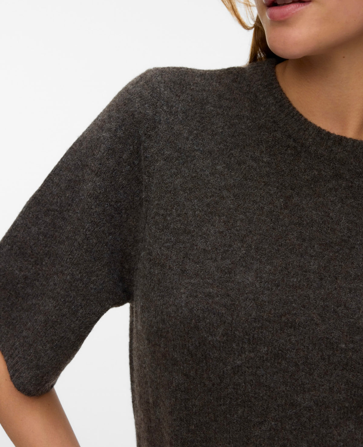 BOOM 2/4 O- NECK OVERSIZED PULLOVER - Chocolate Torte Melange