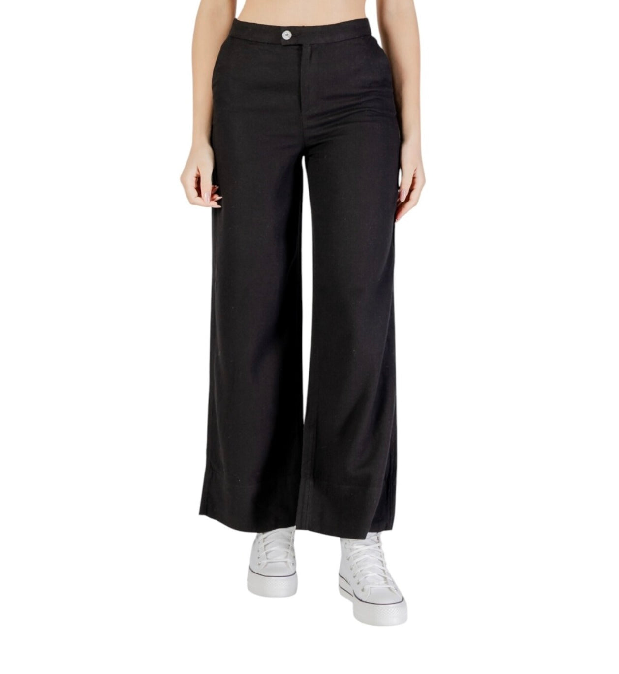 CARO HW LINEN TROUSER - Black