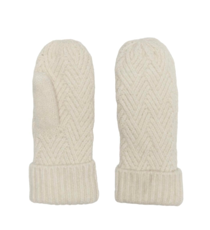 KATE LIFE KNIT MITTENS - Cloud Dancer
