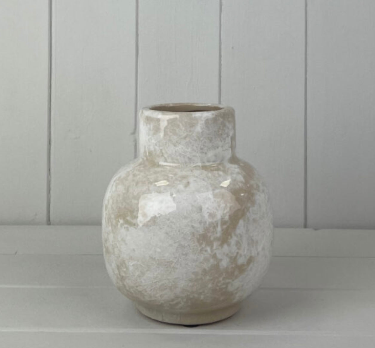 Short Marbled Ceramic Vase