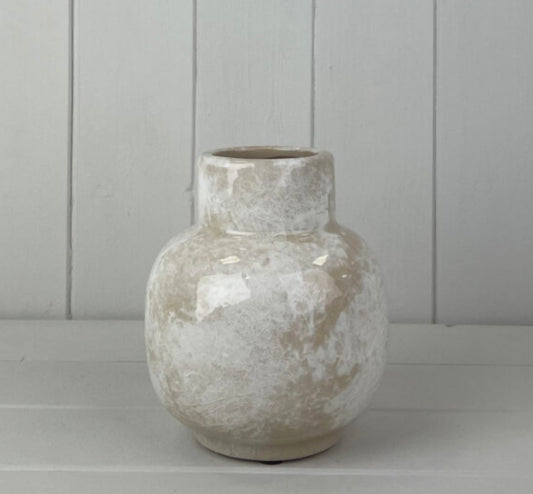 Short Marbled Ceramic Vase