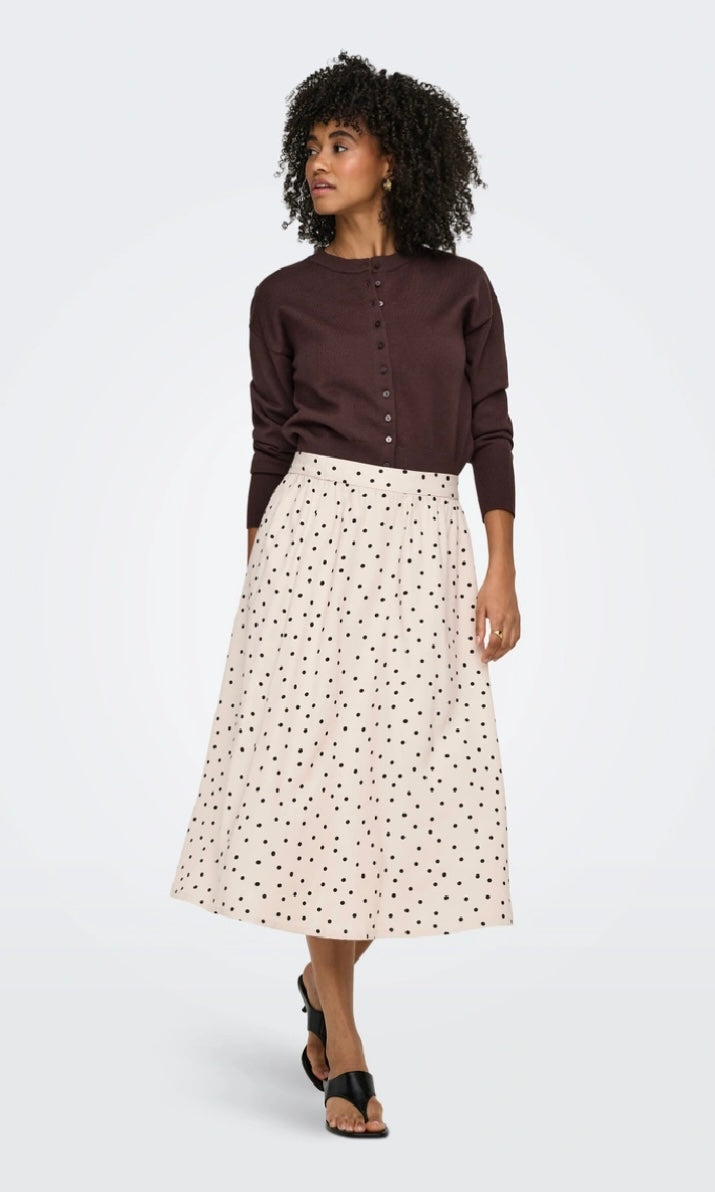 ARIS Pull Up Long Skirt - Pumice/Dot