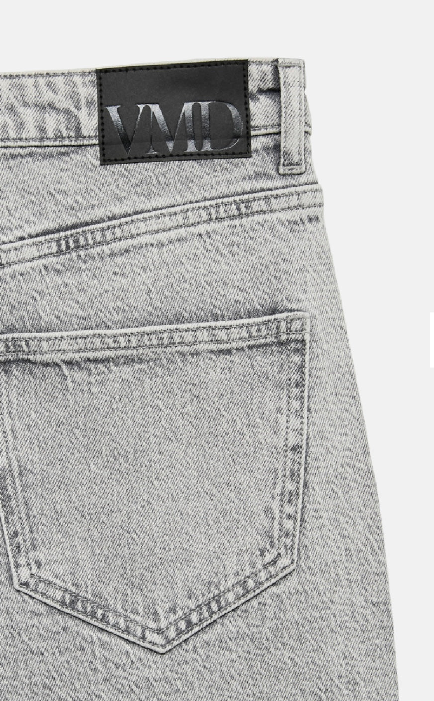 TESSA HR WIDE JEANS - Light Grey Denim