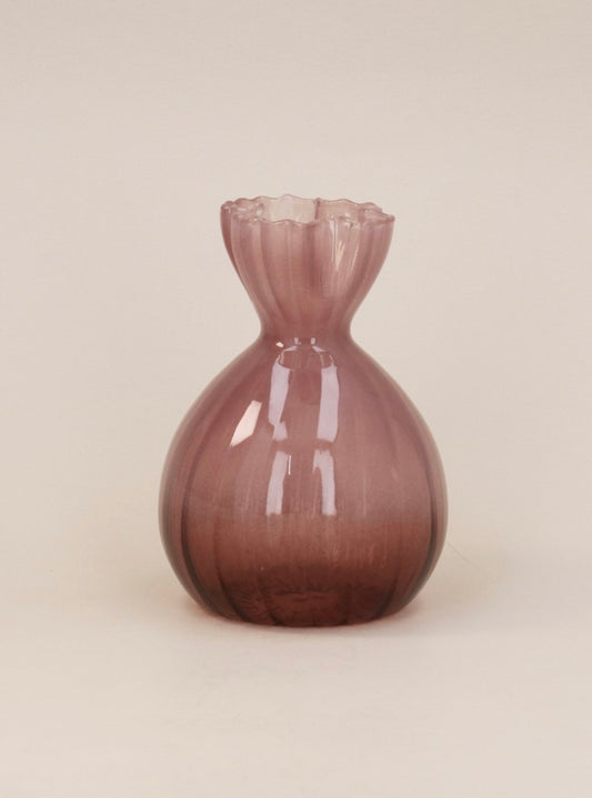 Mauve Frill Top Bud Vase