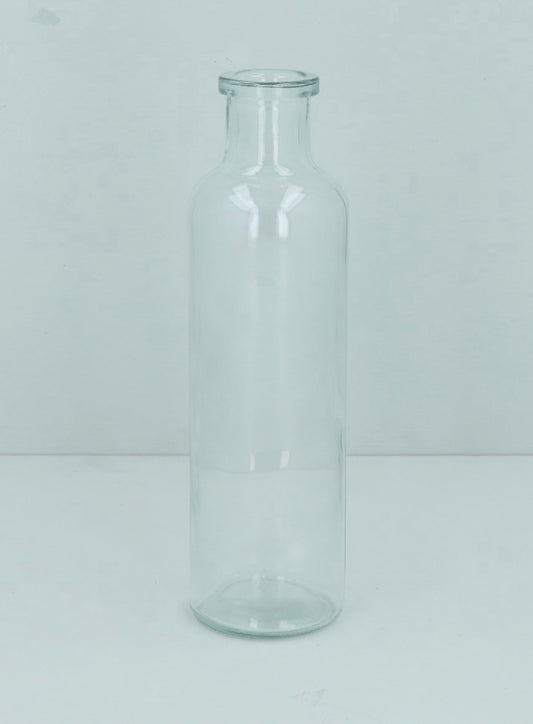 Glass Vase - Clear Slim Bottle