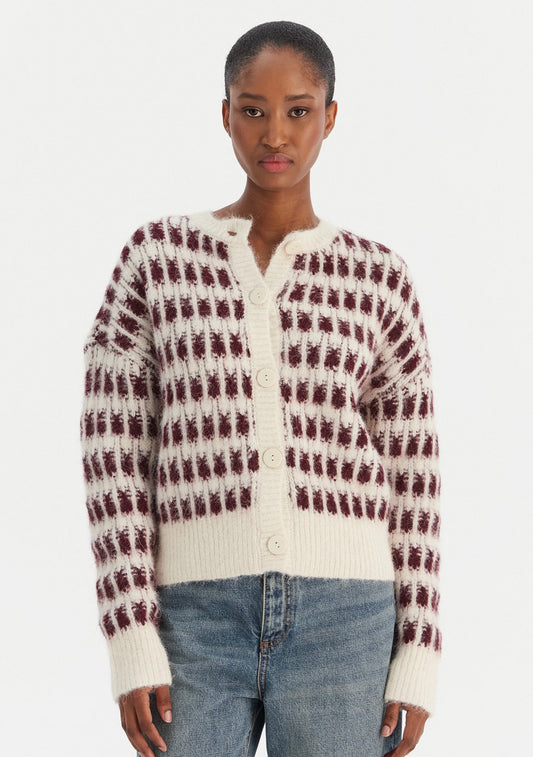 LISA CARDIGAN - Birch / Wine