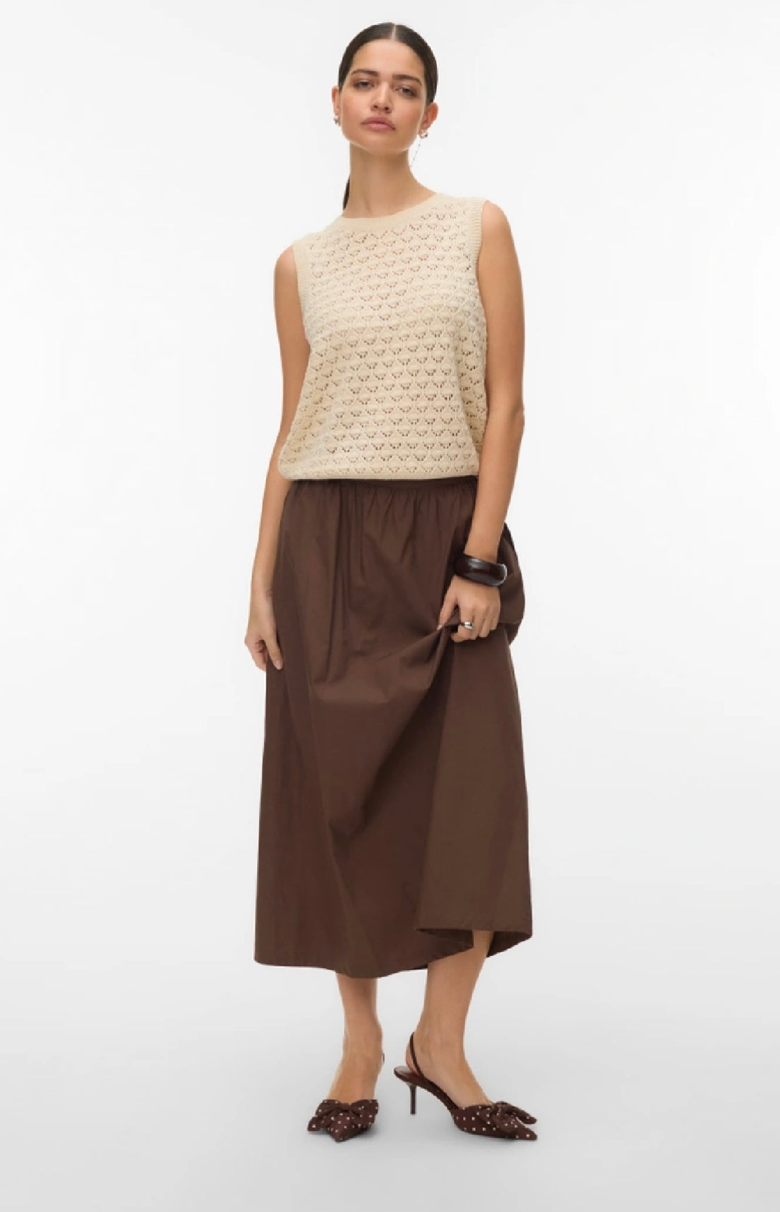 JAQUELINE O-Neck Top - Birch