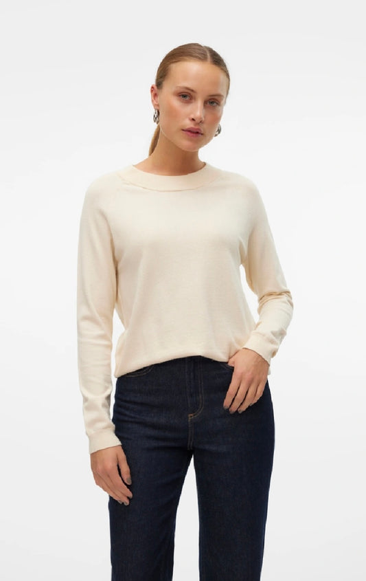 HAPPINESS RAGLAN PULLOVER KNIT - Birch