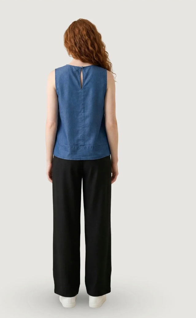 DORSI CHARIS TOP - Medium Blue Denim