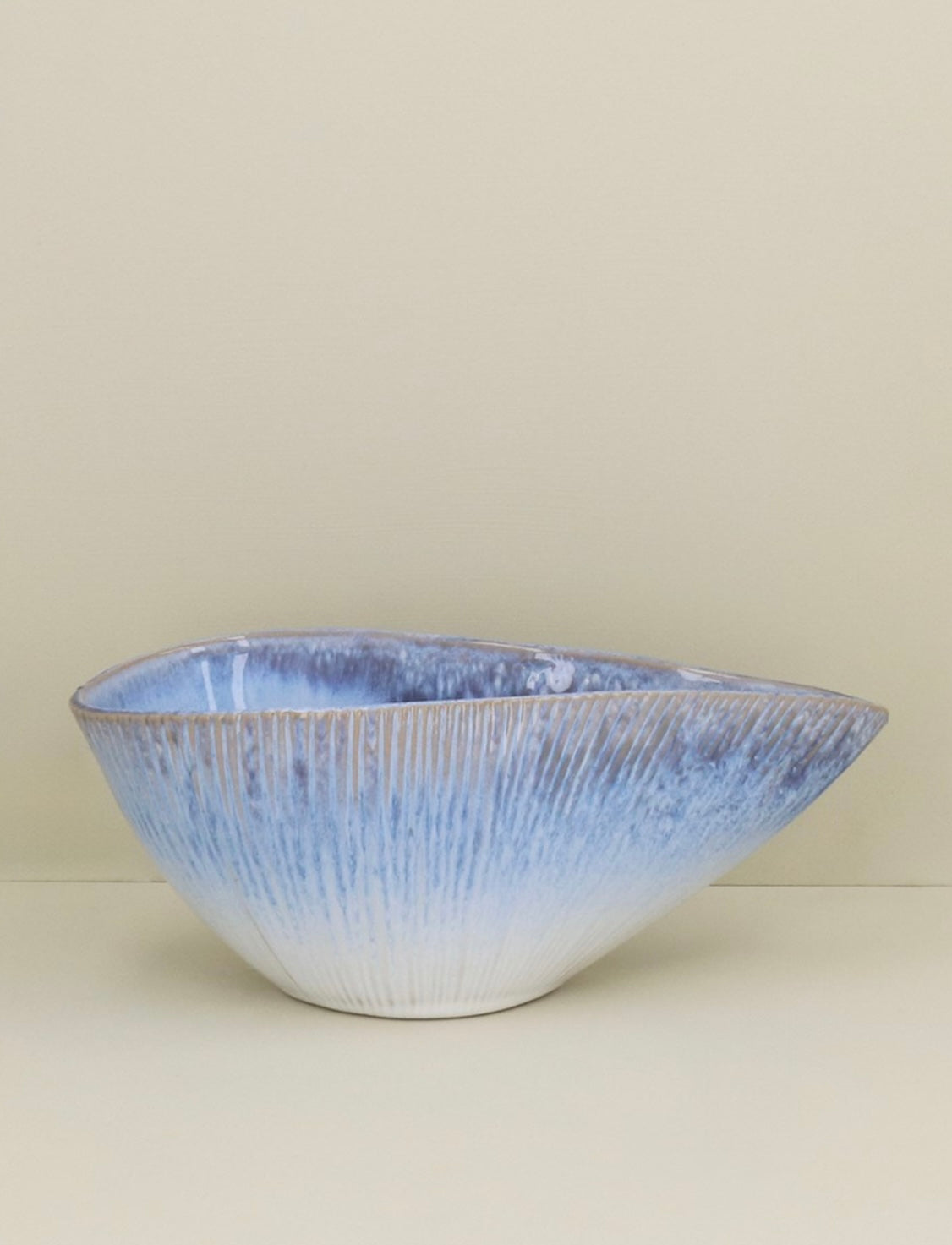 Stoneware Ornament - Blue Ombre Shell Bowl
