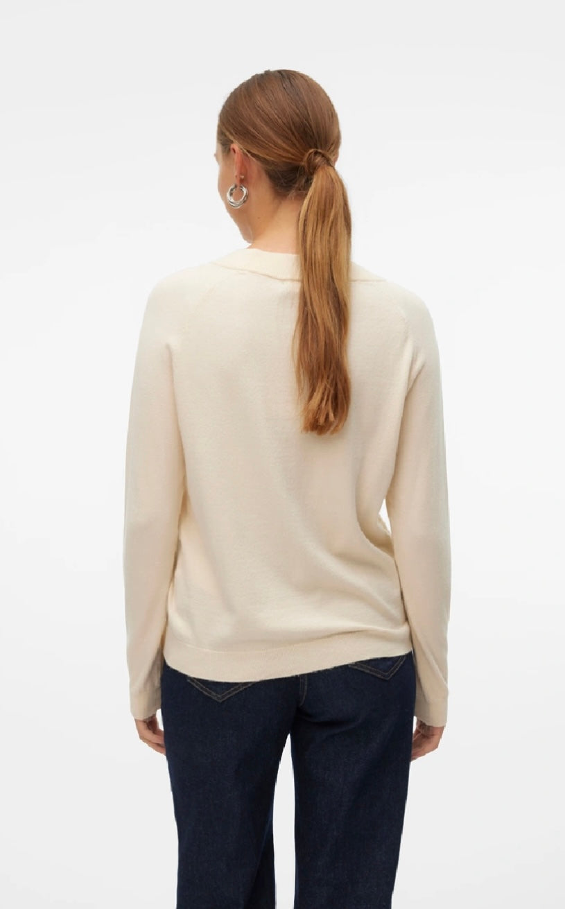 HAPPINESS RAGLAN PULLOVER KNIT - Birch