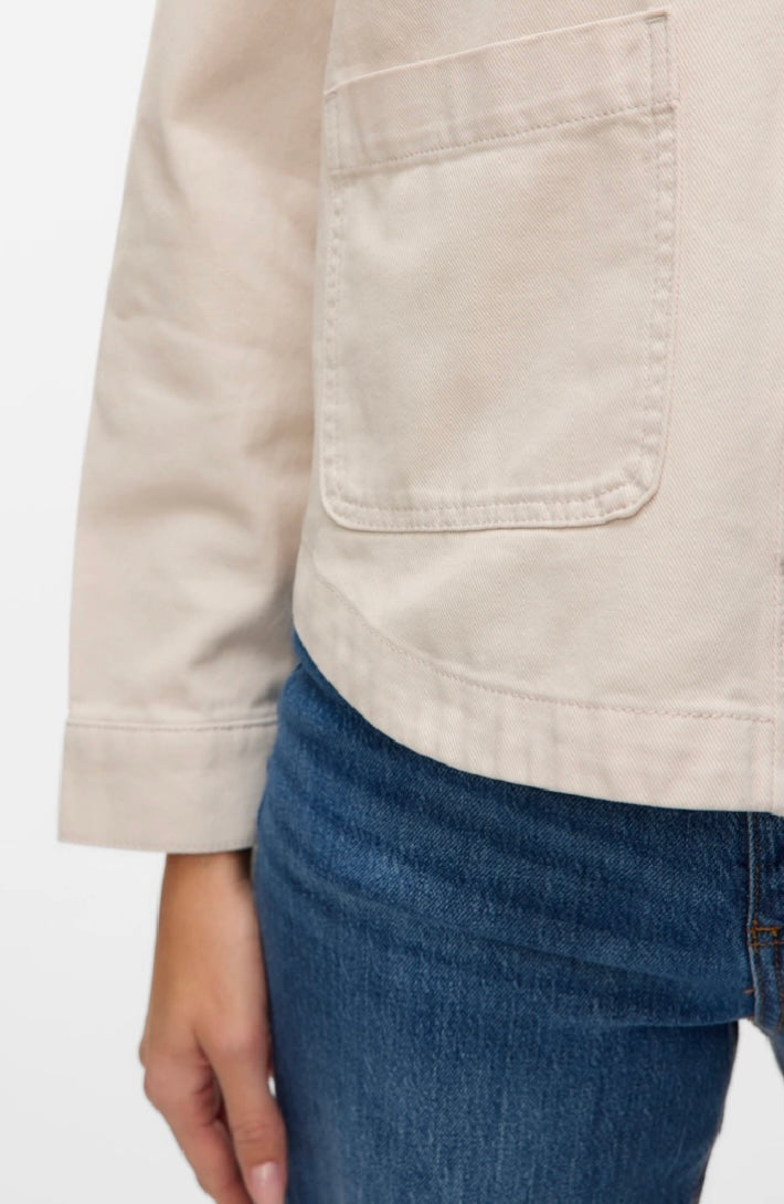 JAMIE Denim Shacket - Birch