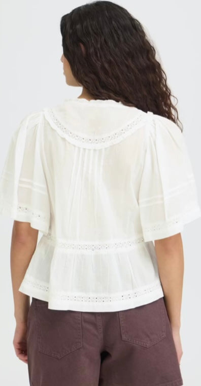 VOILANA SS BLOUSE - White