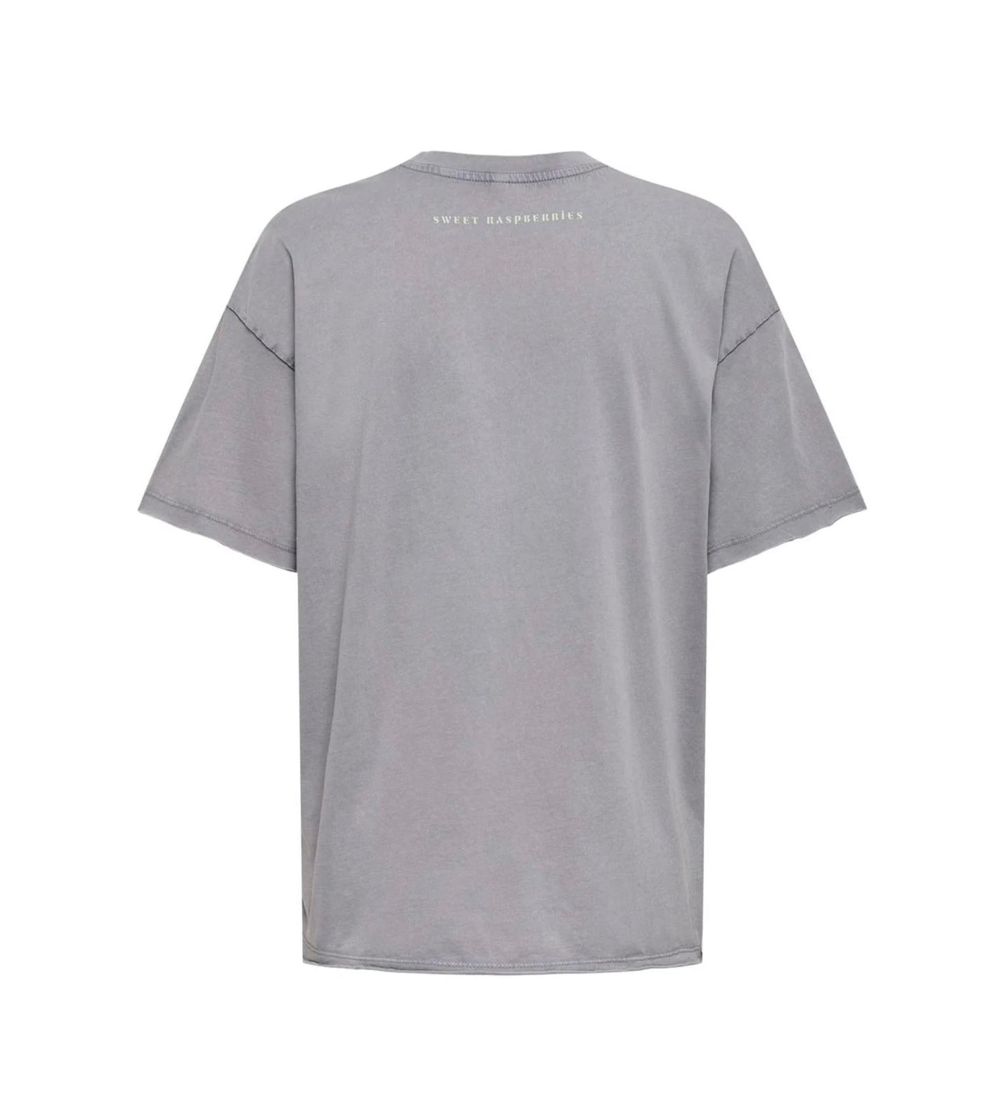 KINNA Oversized Top - Silver Sconce / Raspberry