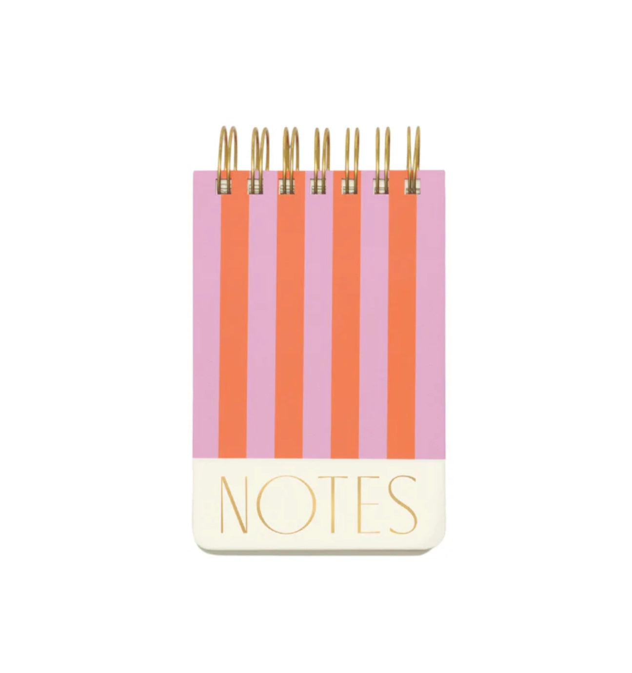 Twin Wire 'Notes' Notebook - Pink & Red Stripes