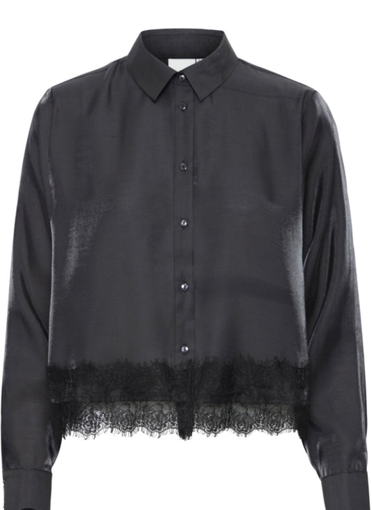IHUZIMA Lace Shirt - India Ink